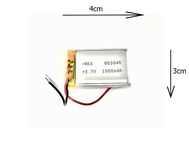 &uu  BATERIA AURICULAR DRON PARLANTE 3.7V 1000MAH 803040